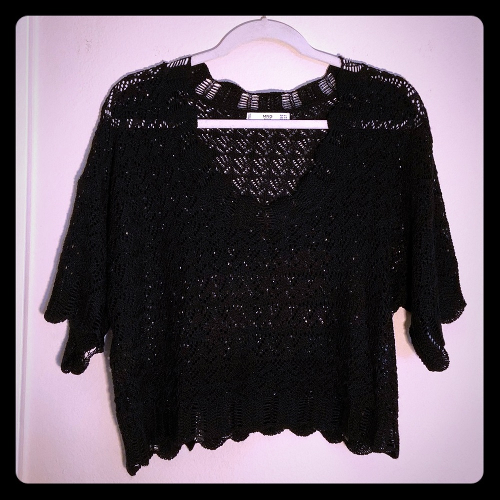 Black Crochet Top